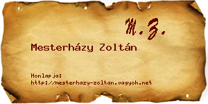 Mesterházy Zoltán névjegykártya