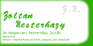 zoltan mesterhazy business card